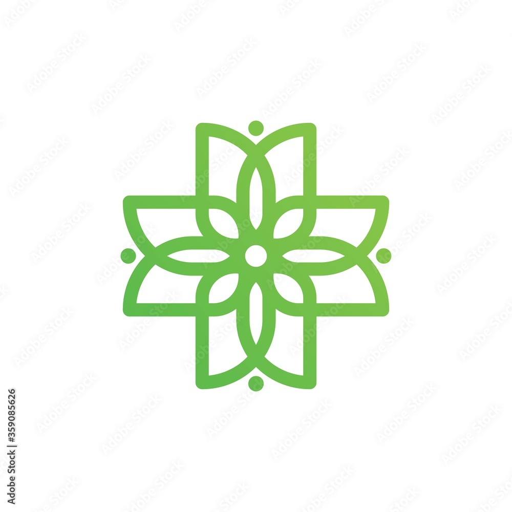 Simple and abstract flower logo. Simple and abstract flower logo.