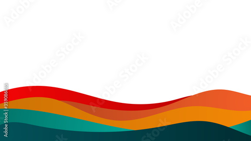 Abstract colorful background of color waves. Template for flyer  cover or banner
