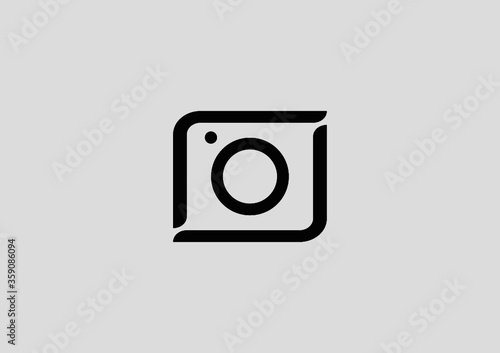 Modern camera icon