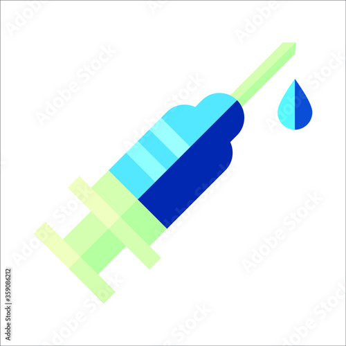 a modern illustration of a syringe
