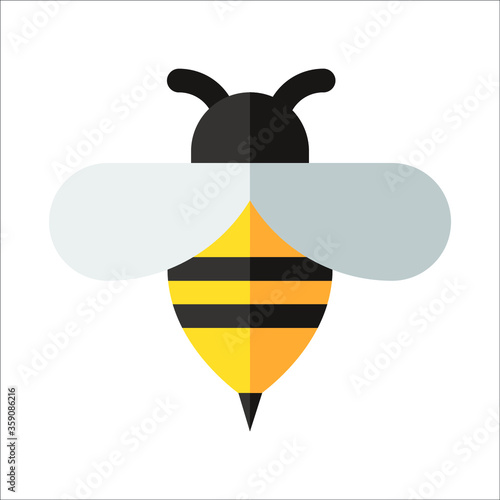 vector illustration of an abstract  bee