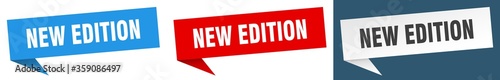 new edition banner. new edition speech bubble label set. new edition sign