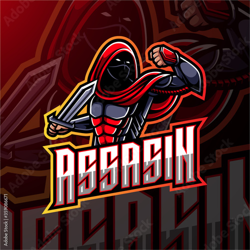 Assassin esport mascot logo design
