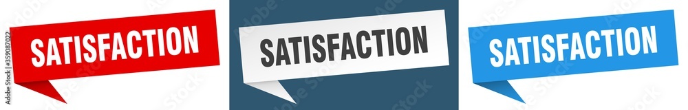 satisfaction banner. satisfaction speech bubble label set. satisfaction sign satisfaction banner. satisfaction speech bubble label set. satisfaction sign
