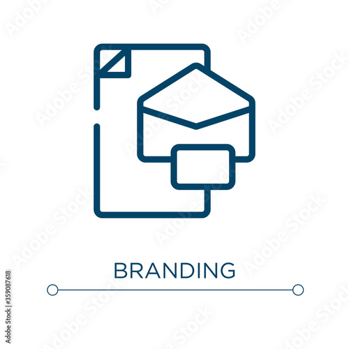 Branding icon. Linear vector illustration. Outline branding icon vector. Thin line symbol for use on web and mobile apps, logo, print media.