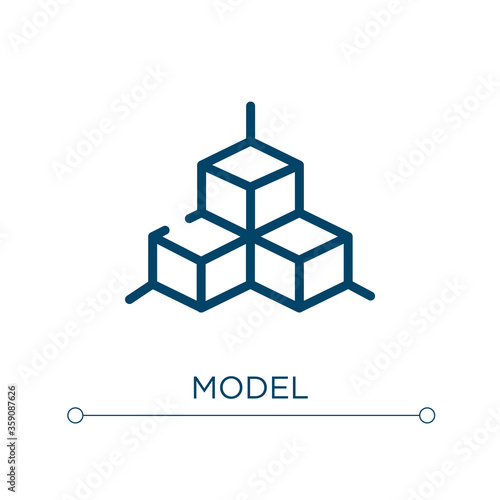 Model icon. Linear vector illustration. Outline model icon vector. Thin line symbol for use on web and mobile apps, logo, print media.