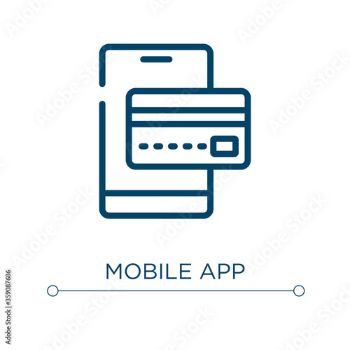 Mobile app icon. Linear vector illustration. Outline mobile app icon vector. Thin line symbol for use on web and mobile apps, logo, print media.