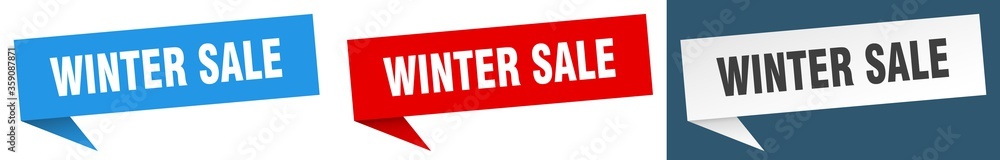 winter sale banner. winter sale speech bubble label set. winter sale sign winter sale banner. winter sale speech bubble label set. winter sale sign