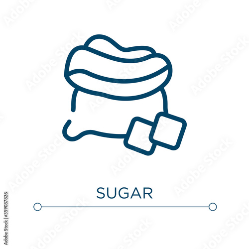 Sugar icon. Linear vector illustration. Outline sugar icon vector. Thin line symbol for use on web and mobile apps, logo, print media.