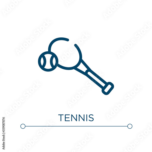 Tennis icon. Linear vector illustration. Outline tennis icon vector. Thin line symbol for use on web and mobile apps, logo, print media.