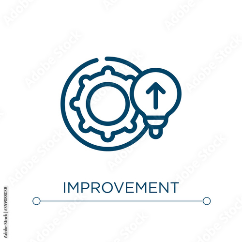 Improvement icon. Linear vector illustration. Outline improvement icon vector. Thin line symbol for use on web and mobile apps, logo, print media.