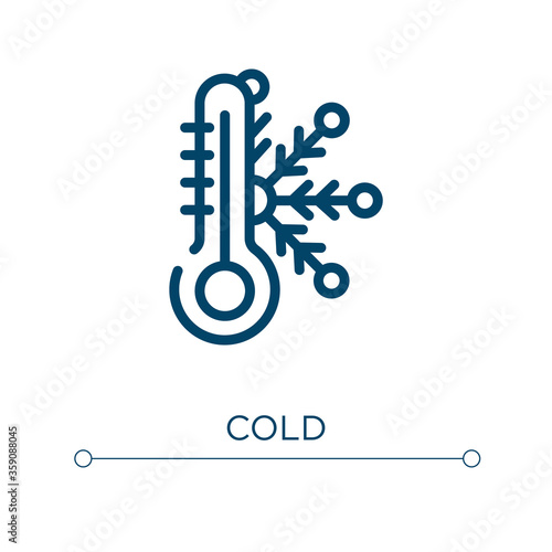 Cold icon. Linear vector illustration. Outline cold icon vector. Thin line symbol for use on web and mobile apps, logo, print media.