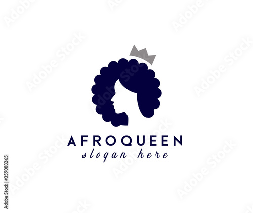 Afro Queen logo design