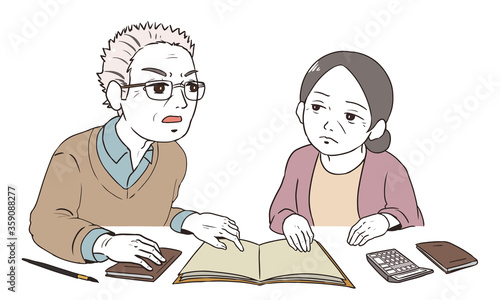老後の計画を立てるシニア世代(喧嘩)