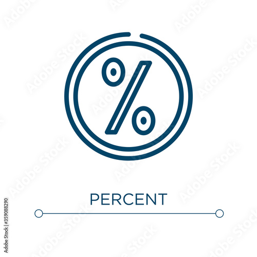 Percent icon. Linear vector illustration. Outline percent icon vector. Thin line symbol for use on web and mobile apps, logo, print media.