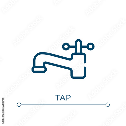 Tap icon. Linear vector illustration. Outline tap icon vector. Thin line symbol for use on web and mobile apps  logo  print media.