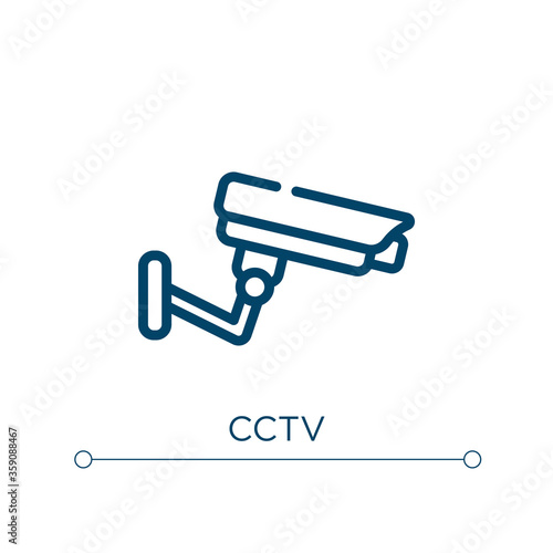 Cctv icon. Linear vector illustration. Outline cctv icon vector. Thin line symbol for use on web and mobile apps, logo, print media.