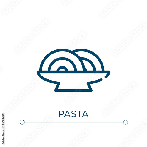 Pasta icon. Linear vector illustration. Outline pasta icon vector. Thin line symbol for use on web and mobile apps, logo, print media.