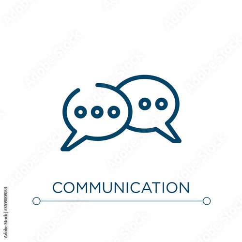 Communication icon. Linear vector illustration. Outline communication icon vector. Thin line symbol for use on web and mobile apps, logo, print media.