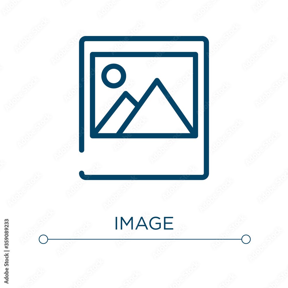 Image icon. Linear vector illustration. Outline image icon vector. Thin line symbol for use on web and mobile apps, logo, print media. Image icon. Linear vector illustration. Outline image icon vector. Thin line symbol for use on web and mobile apps, logo, print media.
