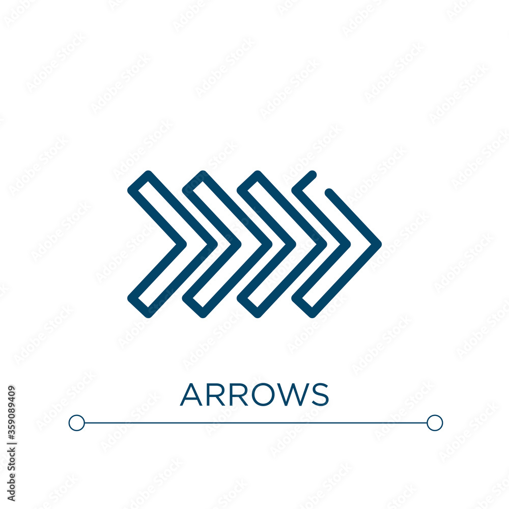 Arrows icon. Linear vector illustration. Outline arrows icon vector. Thin line symbol for use on web and mobile apps, logo, print media. Arrows icon. Linear vector illustration. Outline arrows icon vector. Thin line symbol for use on web and mobile apps, logo, print media.