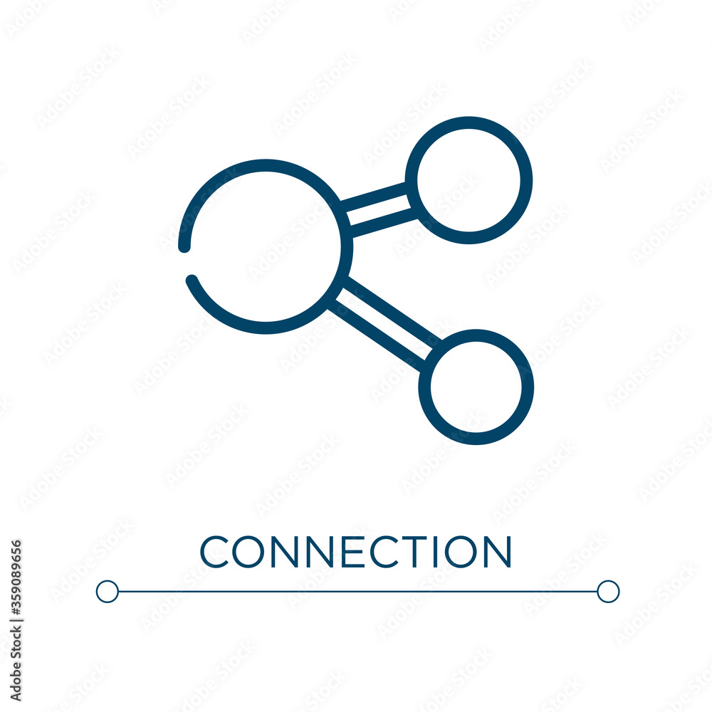 Connection icon. Linear vector illustration. Outline connection icon vector. Thin line symbol for use on web and mobile apps, logo, print media. Connection icon. Linear vector illustration. Outline connection icon vector. Thin line symbol for use on web and mobile apps, logo, print media.