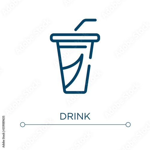 Drink icon. Linear vector illustration. Outline drink icon vector. Thin line symbol for use on web and mobile apps, logo, print media.