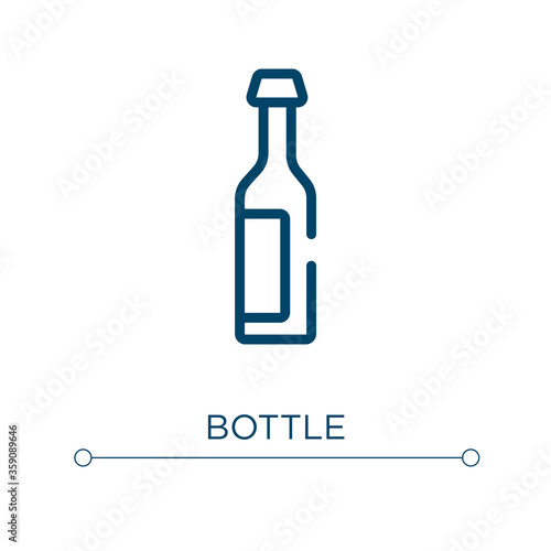 Bottle icon. Linear vector illustration. Outline bottle icon vector. Thin line symbol for use on web and mobile apps, logo, print media.
