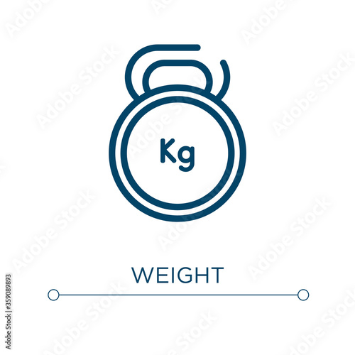 Weight icon. Linear vector illustration. Outline weight icon vector. Thin line symbol for use on web and mobile apps, logo, print media.