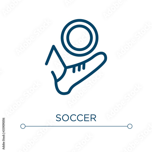 Soccer icon. Linear vector illustration. Outline soccer icon vector. Thin line symbol for use on web and mobile apps, logo, print media.