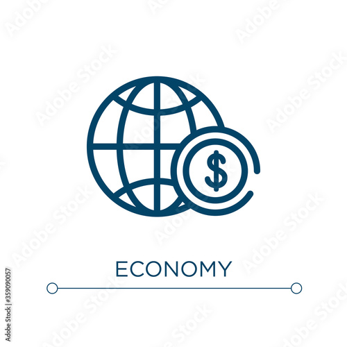 Economy icon. Linear vector illustration. Outline economy icon vector. Thin line symbol for use on web and mobile apps  logo  print media.