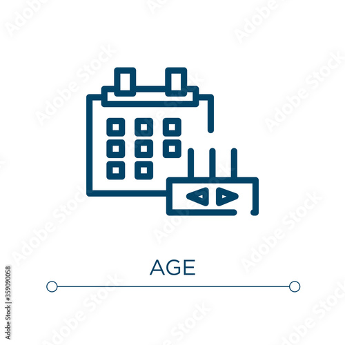 Age icon. Linear vector illustration. Outline age icon vector. Thin line symbol for use on web and mobile apps, logo, print media.