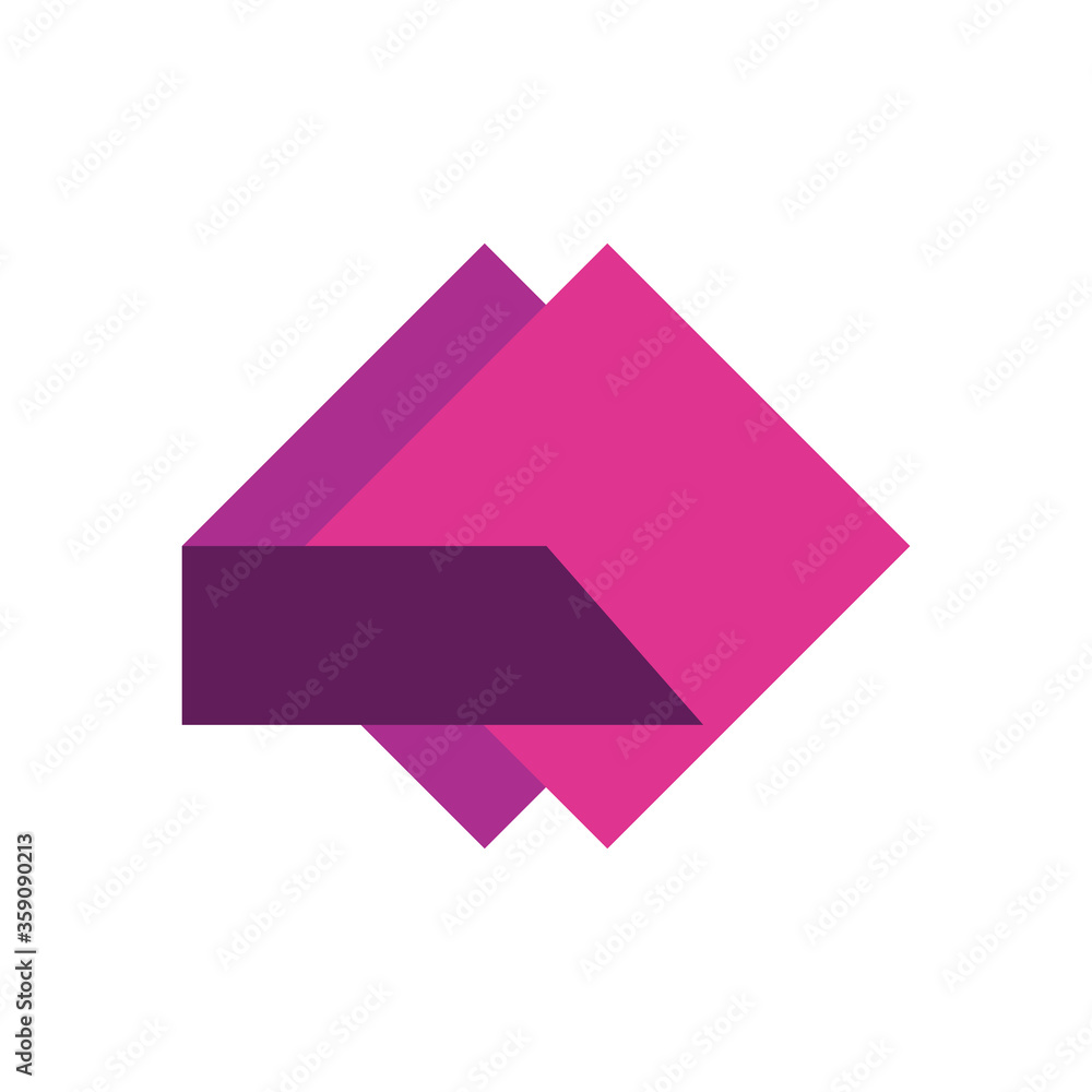 geometric and abstract square flat style icon vector design geometric and abstract square flat style icon vector design
