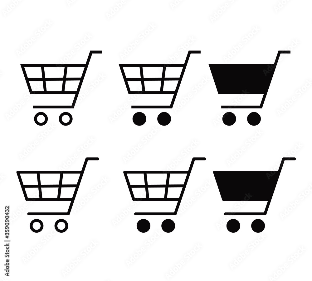 Shoping cart flat vector icon, Symbol of buy. Vector illustration. Shoping cart flat vector icon, Symbol of buy. Vector illustration.