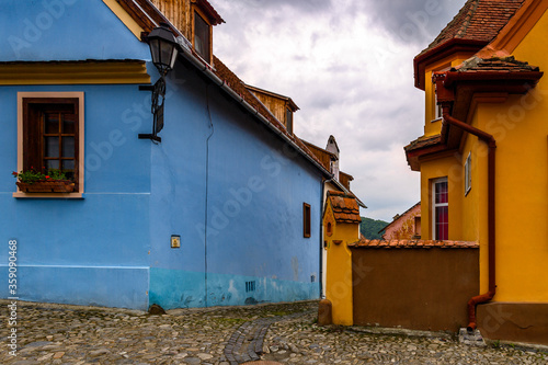 Architecture of the historic centre of Sighisoara, Romania. UNESCO World Heritage photo