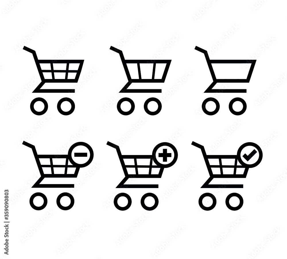Shoping cart flat vector icon, Symbol of buy. Vector illustration.
