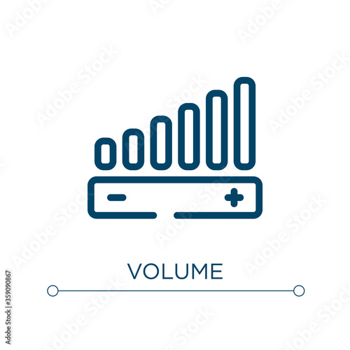 Volume icon. Linear vector illustration. Outline volume icon vector. Thin line symbol for use on web and mobile apps, logo, print media.