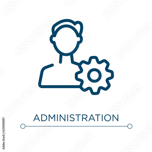 Administration icon. Linear vector illustration. Outline administration icon vector. Thin line symbol for use on web and mobile apps, logo, print media.