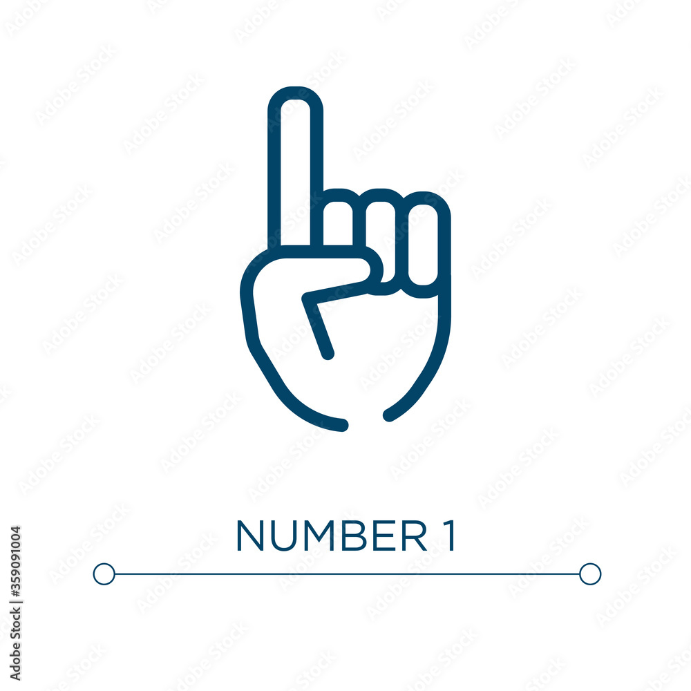 Number 1 icon. Linear vector illustration. Outline number 1 icon vector. Thin line symbol for use on web and mobile apps, logo, print media. Number 1 icon. Linear vector illustration. Outline number 1 icon vector. Thin line symbol for use on web and mobile apps, logo, print media.