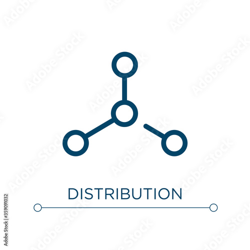 Distribution icon. Linear vector illustration. Outline distribution icon vector. Thin line symbol for use on web and mobile apps, logo, print media.