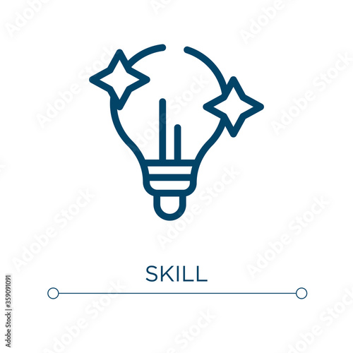 Skill icon. Linear vector illustration. Outline skill icon vector. Thin line symbol for use on web and mobile apps, logo, print media.