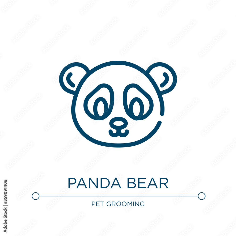 Panda bear icon. Linear vector illustration from animals collection. Outline panda bear icon vector. Thin line symbol for use on web and mobile apps, logo, print media. Panda bear icon. Linear vector illustration from animals collection. Outline panda bear icon vector. Thin line symbol for use on web and mobile apps, logo, print media.