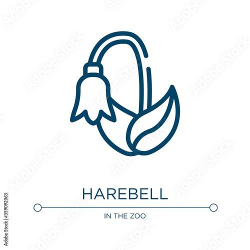 Harebell icon. Linear vector illustration from nature collection. Outline harebell icon vector. Thin line symbol for use on web and mobile apps, logo, print media.