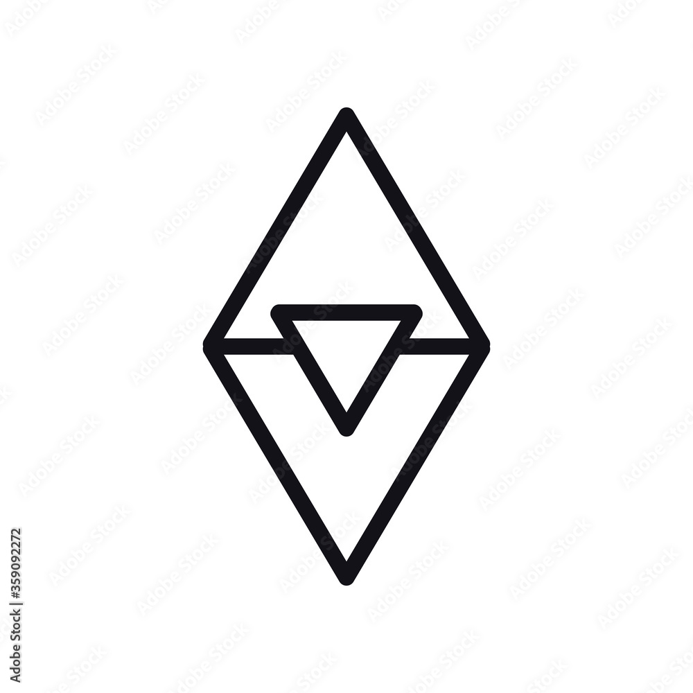 geometric and abstract triangles line style icon vector design geometric and abstract triangles line style icon vector design