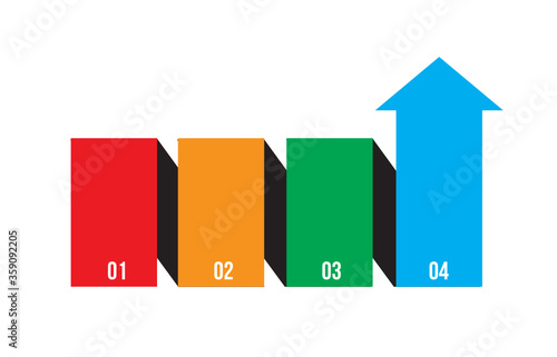 Four Step Process Flow Infographic