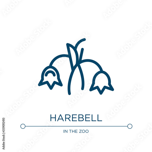 Harebell icon. Linear vector illustration from nature collection. Outline harebell icon vector. Thin line symbol for use on web and mobile apps, logo, print media.