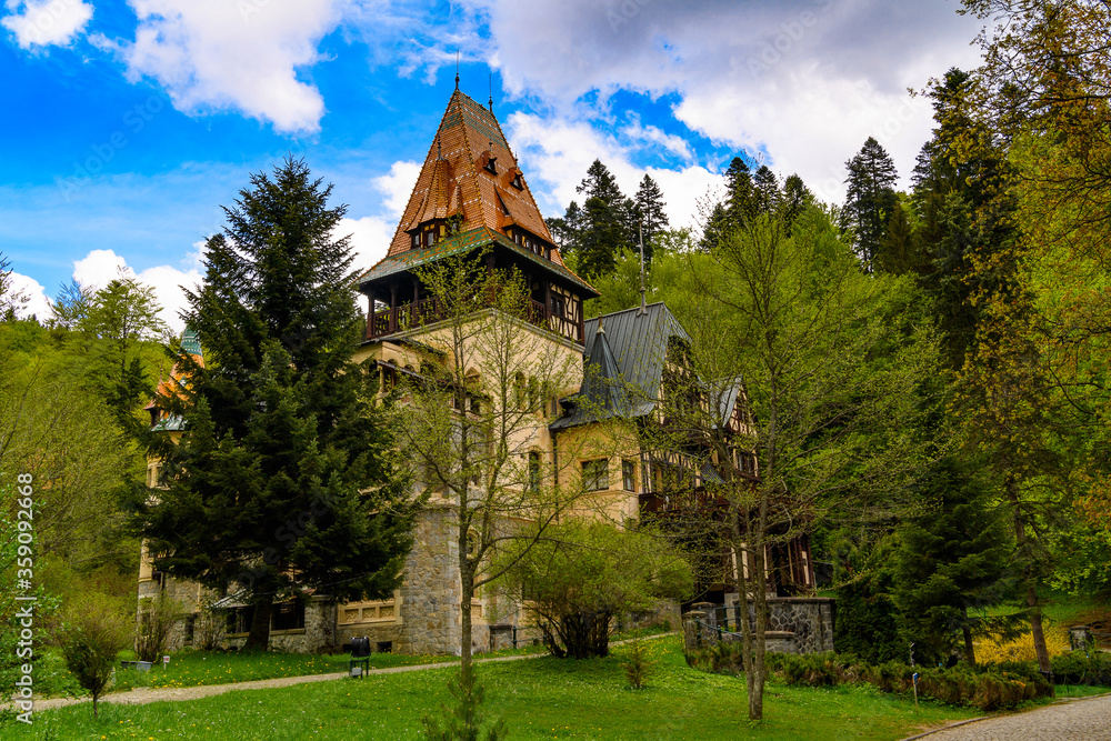 House near the Peles Castle in the forest