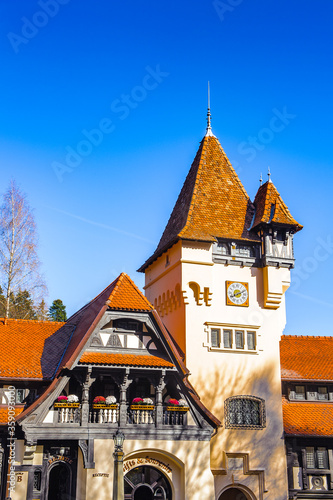 It's Building made as a medieval castle in Romania photo