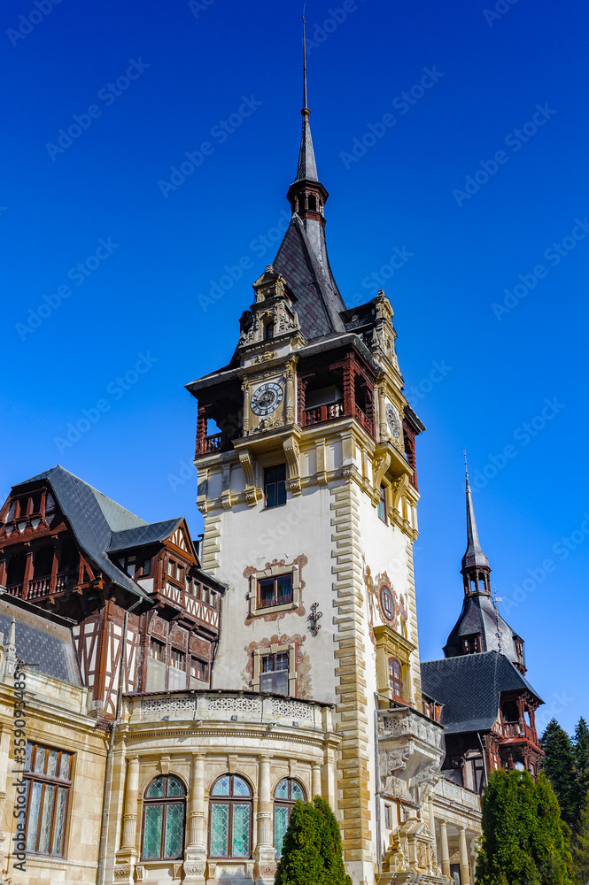 It's Part of the Peles Castle, a Neo-Renaissance castle in the Carpathian Mountains of Romania