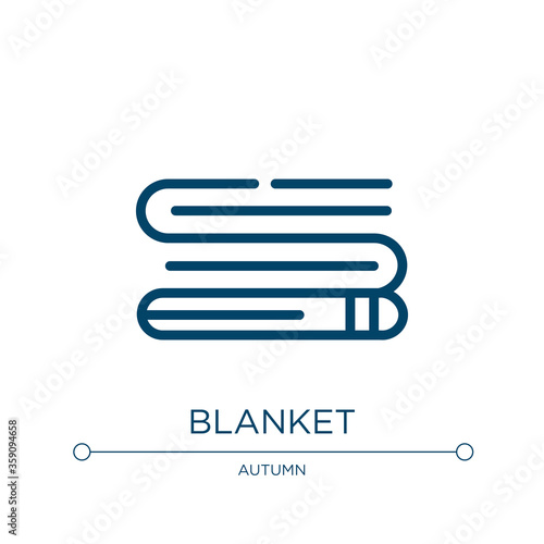 Blanket icon. Linear vector illustration from autumn collection. Outline blanket icon vector. Thin line symbol for use on web and mobile apps, logo, print media.